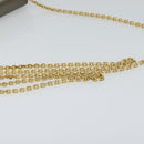 FENDI Chain Shoulder Bag Leather Gold Tone Auth 114194-7