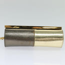 FENDI Chain Shoulder Bag Leather Gold Tone Auth 114194-9