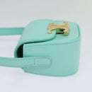CELINE Triomphe Mini Claude Shoulder Bag Leather Light Blue Auth 114195AV-3