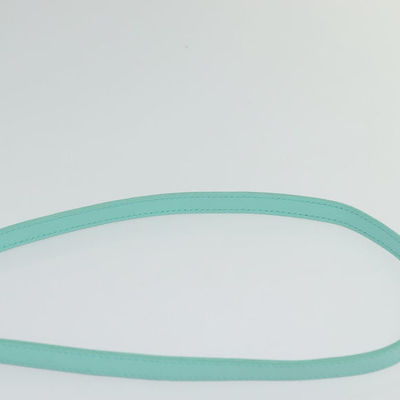 CELINE Triomphe Mini Claude Shoulder Bag Leather Light Blue Auth 114195AV