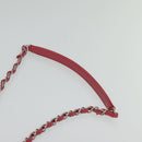 CHANEL Wicker Vanity Chain Shoulder Bag Rattan 2way Pink Silver CC Auth 114200AM-15