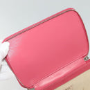 CHANEL Wicker Vanity Chain Shoulder Bag Rattan 2way Pink Silver CC Auth 114200AM-22