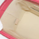 CHANEL Wicker Vanity Chain Shoulder Bag Rattan 2way Pink Silver CC Auth 114200AM-25