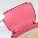 CHANEL Wicker Vanity Chain Shoulder Bag Rattan 2way Pink Silver CC Auth 114201SAM-9