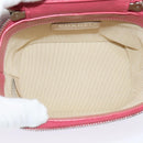 CHANEL Wicker Vanity Chain Shoulder Bag Rattan 2way Pink Silver CC Auth 114201AM-10