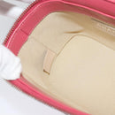 CHANEL Wicker Vanity Chain Shoulder Bag Rattan 2way Pink Silver CC Auth 114201AM-24