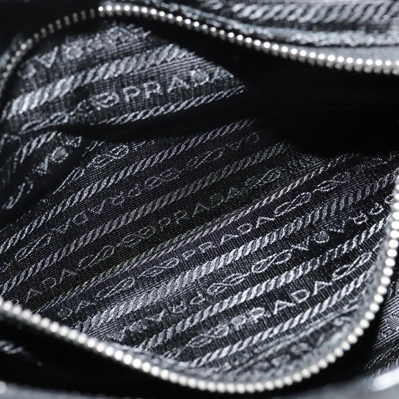 PRADA Shoulder Bag Nylon Black Auth 114205