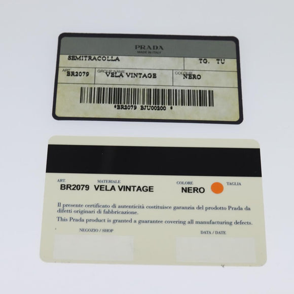 PRADA Shoulder Bag Nylon Black Auth 114205