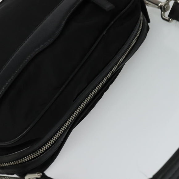 PRADA Shoulder Bag Nylon Black Auth 114205