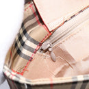 BURBERRY Nova Check Tote Bag Canvas Beige Auth 114210-19