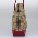 BURBERRY Nova Check Tote Bag Canvas Beige Auth 114210-4