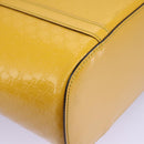 GUCCI Micro GG Canvas Hand Bag Patent leather Yellow 336776 Auth 114217-12
