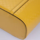 GUCCI Micro GG Canvas Hand Bag Patent leather Yellow 336776 Auth 114217-13