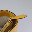 GUCCI Micro GG Canvas Hand Bag Patent leather Yellow 336776 Auth 114217-15
