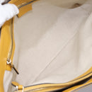 GUCCI Micro GG Canvas Hand Bag Patent leather Yellow 336776 Auth 114217-17