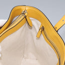 GUCCI Micro GG Canvas Hand Bag Patent leather Yellow 336776 Auth 114217-19