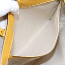 GUCCI Micro GG Canvas Hand Bag Patent leather Yellow 336776 Auth 114217-21