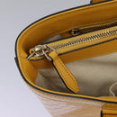 GUCCI Micro GG Canvas Hand Bag Patent leather Yellow 336776 Auth 114217-22