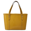 GUCCI Micro GG Canvas Hand Bag Patent leather Yellow 336776 Auth 114217-3