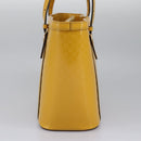GUCCI Micro GG Canvas Hand Bag Patent leather Yellow 336776 Auth 114217-4