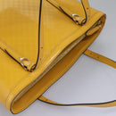 GUCCI Micro GG Canvas Hand Bag Patent leather Yellow 336776 Auth 114217-6