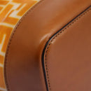 FENDI Zucca Canvas Shoulder Bag Orange Auth 114244V-15