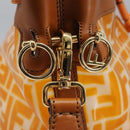 FENDI Zucca Canvas Shoulder Bag Orange Auth 114244V-17