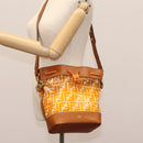 FENDI Zucca Canvas Shoulder Bag Orange Auth 114244V-24