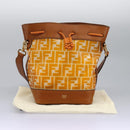 FENDI Zucca Canvas Shoulder Bag Orange Auth 114244V-25