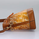 FENDI Zucca Canvas Shoulder Bag Orange Auth 114244V-4