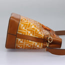 FENDI Zucca Canvas Shoulder Bag Orange Auth 114244V-5