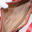 BURBERRY Nova Check Hand Bag Canvas Beige Auth 114246-16