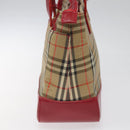 BURBERRY Nova Check Hand Bag Canvas Beige Auth 114246-5