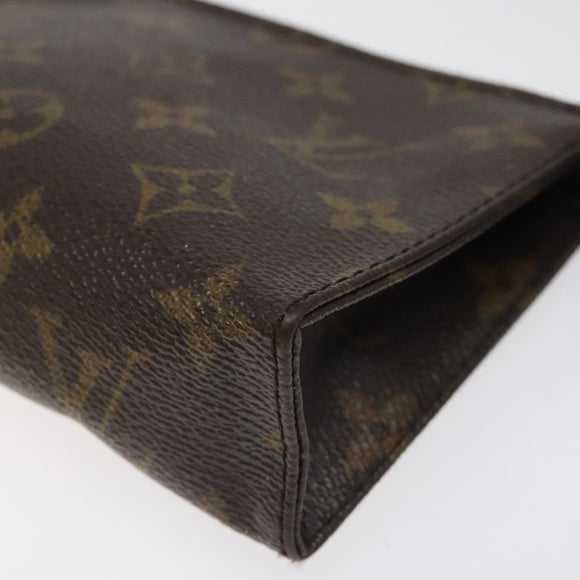 LOUIS VUITTON Monogram Poche Toilette 15 Pouch M47546 LV Auth 114251