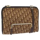 Christian Dior Trotter Canvas Shoulder Bag Brown Auth 114260-1
