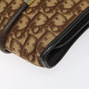 Christian Dior Trotter Canvas Shoulder Bag Brown Auth 114260-9