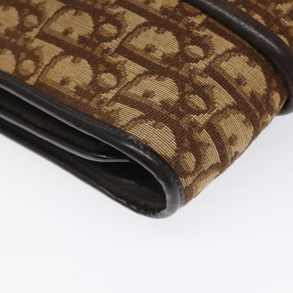 Christian Dior Trotter Canvas Shoulder Bag Brown Auth 114260
