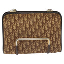 Christian Dior Trotter Canvas Shoulder Bag Brown Auth 114260-13
