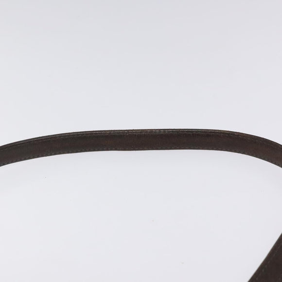 Christian Dior Trotter Canvas Shoulder Bag Brown Auth 114260