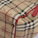 BURBERRY Nova Check Shoulder Bag PVC Leather Beige Auth 114263-14