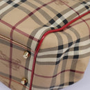 BURBERRY Nova Check Shoulder Bag PVC Leather Beige Auth 114263-16