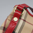 BURBERRY Nova Check Shoulder Bag PVC Leather Beige Auth 114263-10