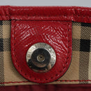 BURBERRY Nova Check Shoulder Bag PVC Leather Beige Auth 114263-11