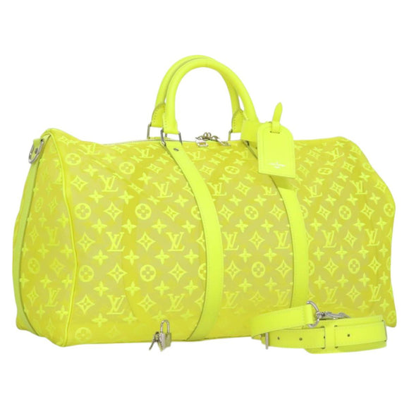 LOUIS VUITTON See Through Keepall Bandouliere 50 Bag Yellow M55380 Auth 114280S