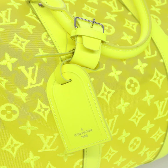 LOUIS VUITTON See Through Keepall Bandouliere 50 Bag Yellow M55380 Auth 114280S