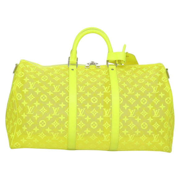 LOUIS VUITTON See Through Keepall Bandouliere 50 Bag Yellow M55380 Auth 114280S