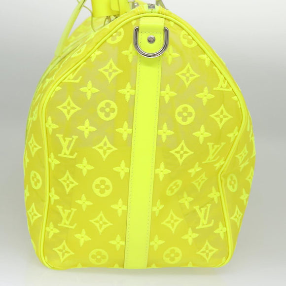 LOUIS VUITTON See Through Keepall Bandouliere 50 Bag Yellow M55380 Auth 114280S