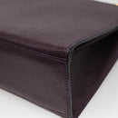 CELINE Hand Bag Leather Purple Auth 114282-12