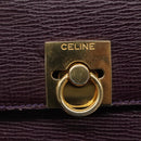 CELINE Hand Bag Leather Purple Auth 114282-14