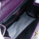 CELINE Hand Bag Leather Purple Auth 114282-11